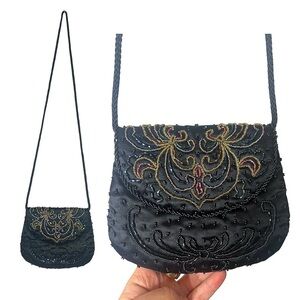 Hato Hasi Beaded Mini Crossbody Purse